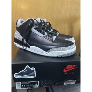 Size 11.5 - Air Jordan 3 Retro OG 2024 Black Cement, Excellent Condition